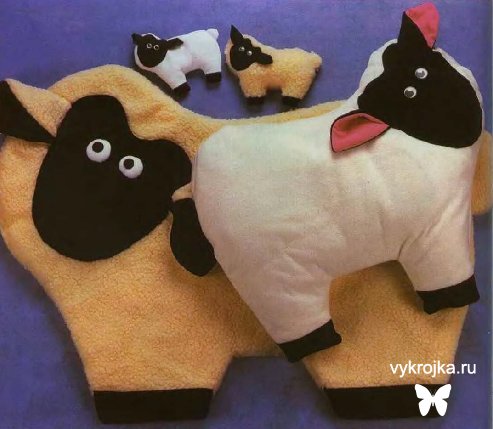 Выкройка игрушки-подушки "Овечка" Выкройка игрушки-подушки "Овечка"