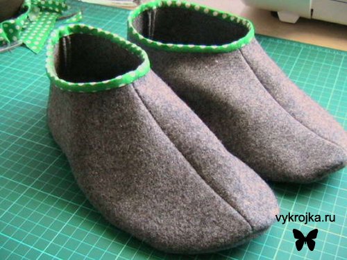Выкройка домашних тапочек