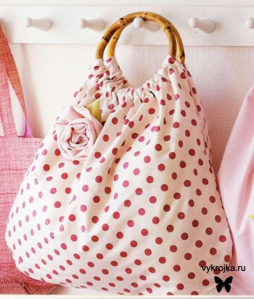 Выкройка сумки с круглыми ручками