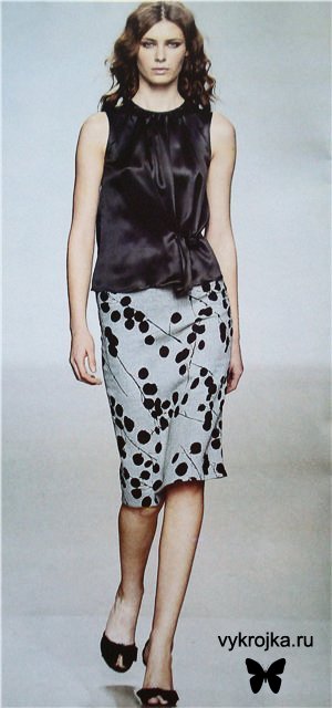 Выкройка атласного топа