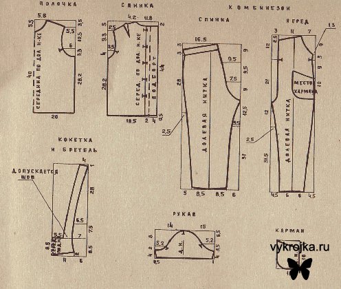 Детская выкройка - комбинезон. Детская выкройка - комбинезон.