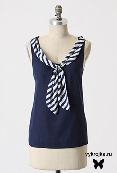 Выкройка летней модной майки