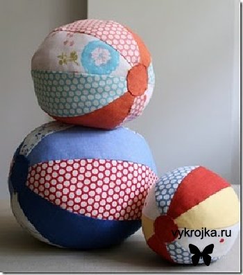 Выкройка мягкий мячик для малыша