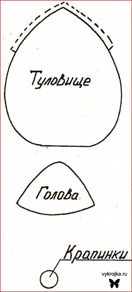 Выкройка подушки «Божья коровка» Выкройка подушки «Божья коровка»