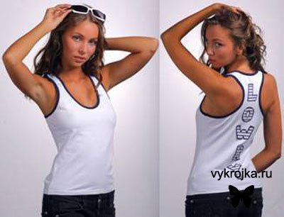 Выкройка майки летней