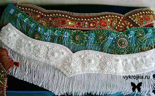 Выкройка пояса для танца живота