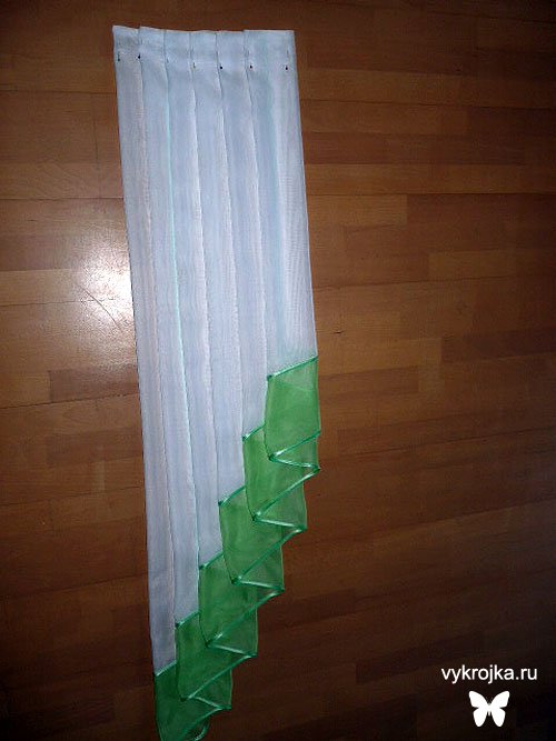 Выкройка «де жабо» или «галстука» для штор