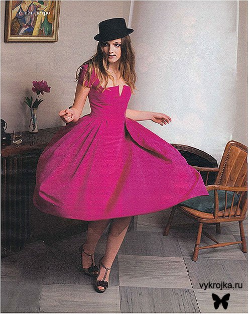 Выкройка платья в стиле ретро
