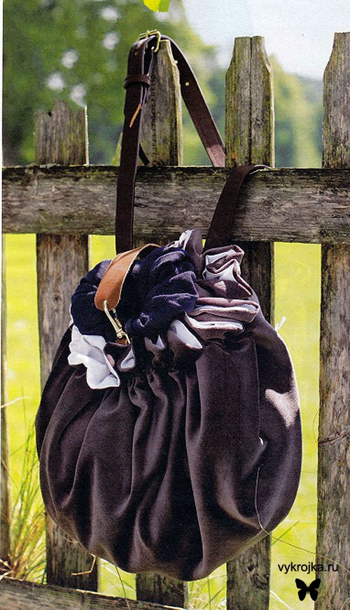 Выкройка сумки-мешок