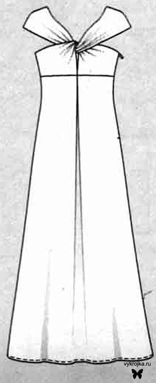 Выкройка вечернего платья в стиле ампир Выкройка вечернего платья в стиле ампир