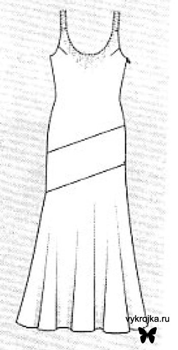 Выкройка атласного платья Выкройка атласного платья