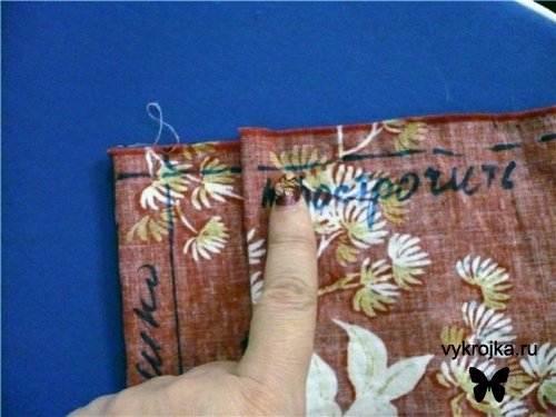 Выкройка оксфордской наволочки