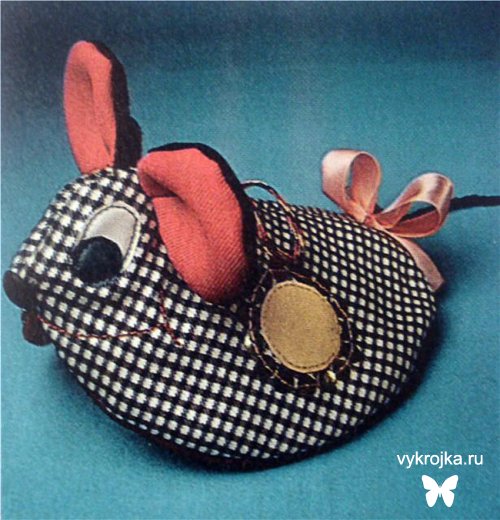 Выкройка прихватки "Мышь"