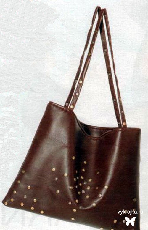 Выкройка сумки из искусственной кожи