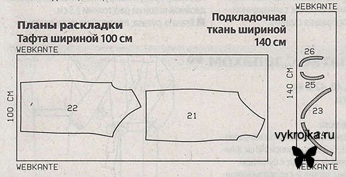 Выкройка короткое платье из тафты Выкройка короткое платье из тафты